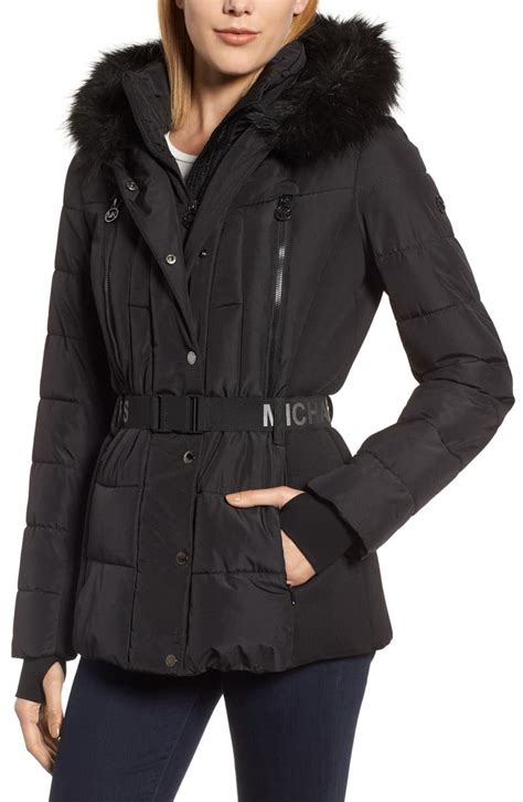 michael kors puffer jacket with belt|michael kors puffer jackets men's.